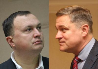 Erikas Bėrontas (kairėje) užmynė mįslę dėl NMA direktoriaus Aleksandro Muzikevičiaus (dešinėje) bylos su Žemės ūkio ministerija.