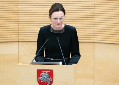 Seimo pirmininkė Viktorija Čmilytė-Nielsen.