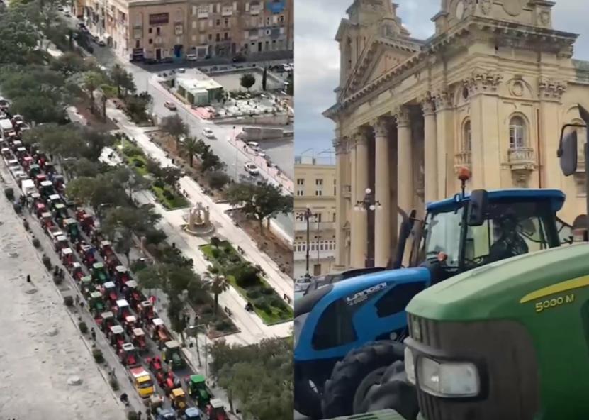 Ūkininkų protestas Maltoje. 