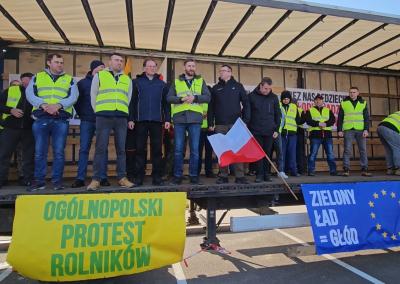 Lenkijos ūkininkų protesto akcija.