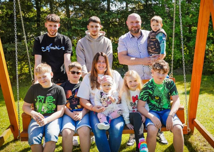 Aštuonių vaikų mama trakiškietė R. Žvirblė: „Esame eilinė šeima. Tik turinti truputį daugiau vaikų“. Jūsų Panevėžys nuotr. 