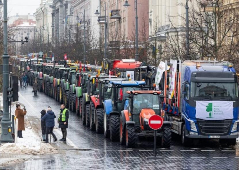 Ūkininku protestas. BNS Pauliaus Peleckio nuotr.