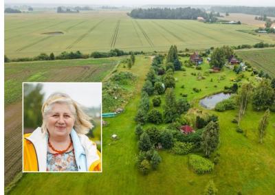 Šalia Įstros aerodromo gyvenančios S. Juškienės svajonė: parkas, įkvėptas meilės aviacijai. Jūsų Panevėžys nuotr.