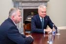 Andrius Palionis susitinka su LR Prezidentu Gitanu Nausėda. Prezidentūros nuotr.