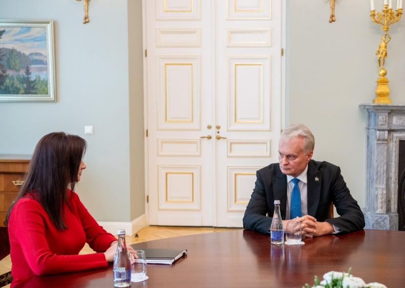 Inga Ruginienė ir Gitanas Nausėda. Prezidentūros nuotr. 