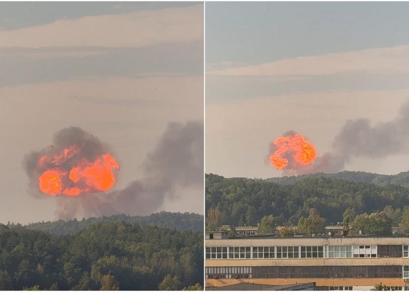 Sprogimas Trakų Vokėje. AM nuotr. 