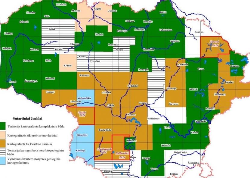 Mūsų šalies kartografavimo rezultatai. Lietuvos geologijos tarnybos nuotr. 