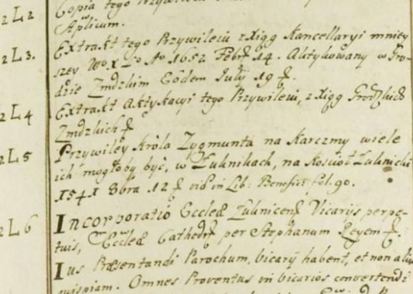 Luokės bažnyčios privilegijų aprašymas Žemaičių vyskupystės privilegijų 1749 metų inventoriuje. 