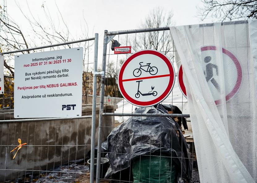 Uždarytas tiltas. JP nuotr. 