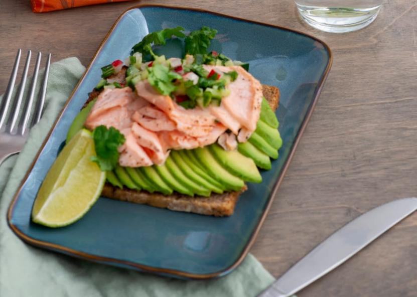 Sumuštinis su avokadu. 