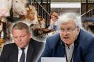 Žemės ūkio ministrui Andriui Palioniui seimo narys Bronis Ropė uždavė nepatogius klausimus dėl pieno krizės.
