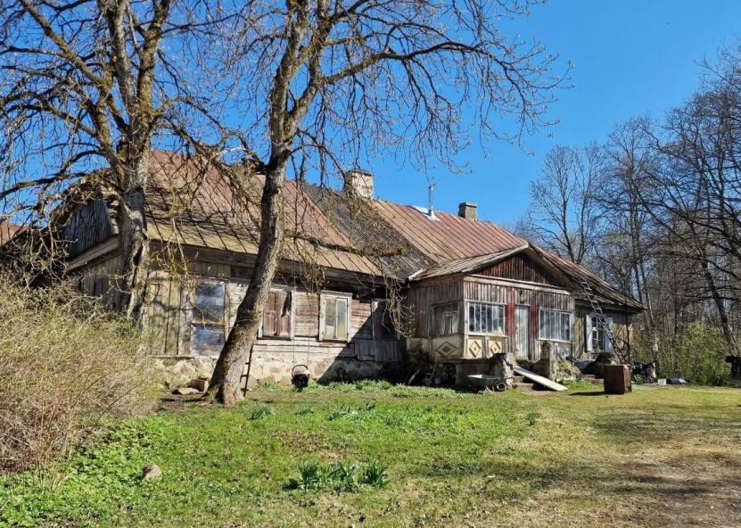 Medinis Jakšiškio dvaro rūmų pagrindinis pastatas kol kas dar su stogu, o apie jo gyvybę praneša keturi šunys. 