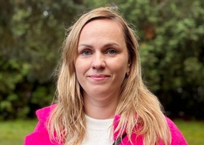 Truskavos bendruomenės pirmininkė E. Liužinienė. Rinkos aikštė nuotr.