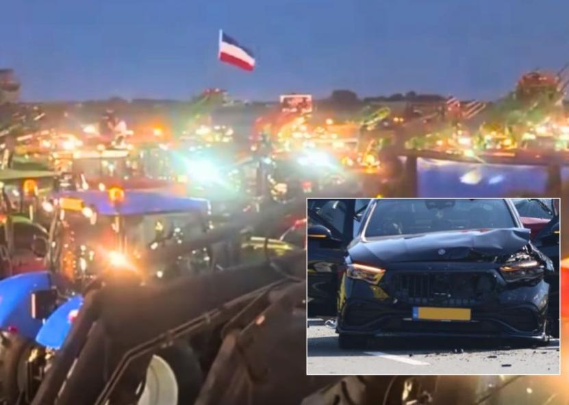 Ūkininkams protestuojant magistralėje A95 įvyko avarija, per kurią žuvo du žmonės. 